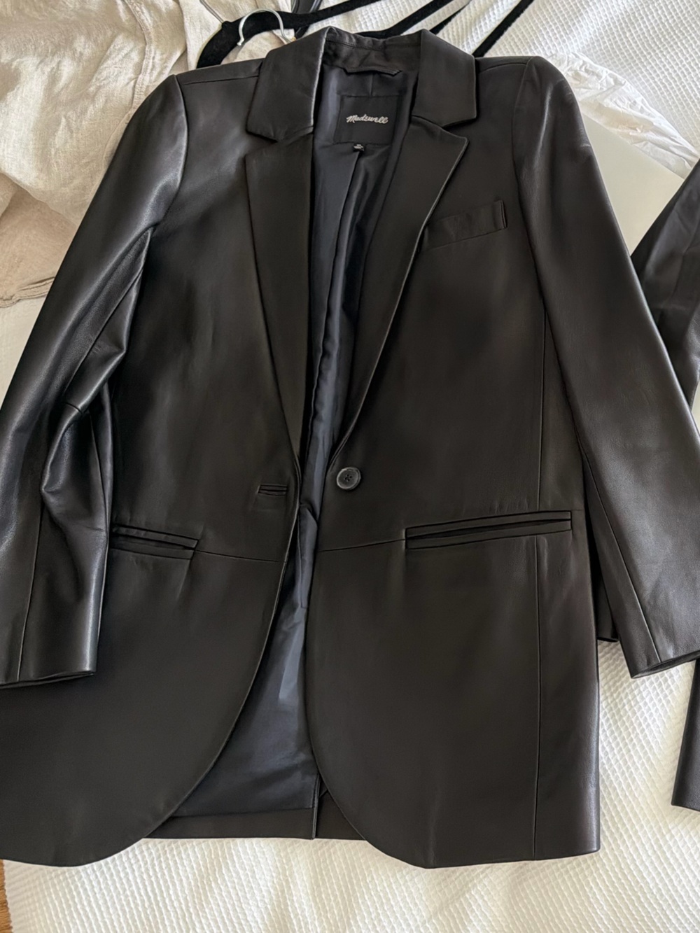 The Larsen Blazer in Leather - XS - Like new